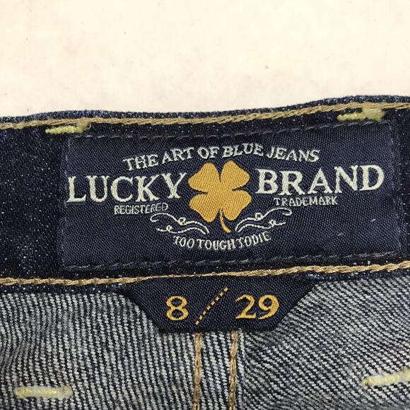 LUCKY Janet Sweet Straight Crop Jean Women 8/29 (36x26) Whisker Denim Blue Ankle - Picture 11 of 16